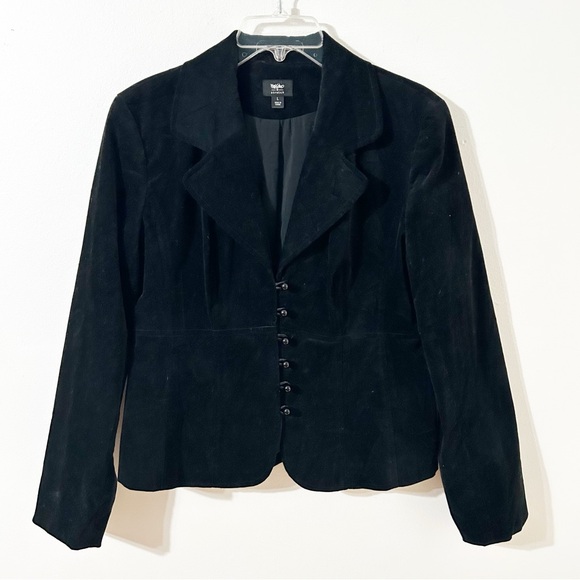 Mossimo Supply Co. Stretch Velvet/Velveteen Fully Lined Button Front Blazer 🖤 - Picture 1 of 14